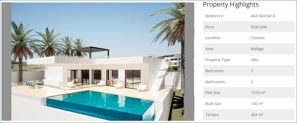 Contemporary luxury villa Casares golf course €695,000