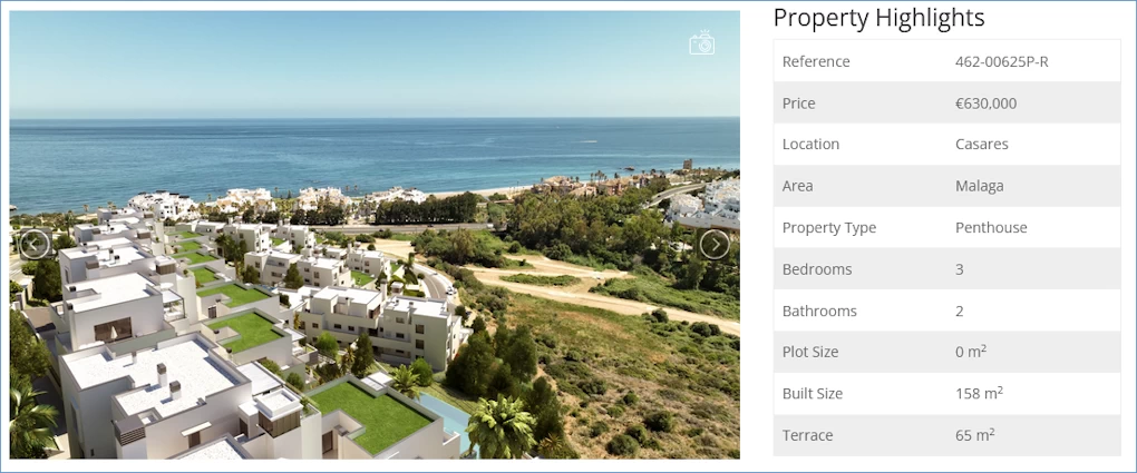 Casares 1 - 4 bedroom apartments penthouses sea views €630,000