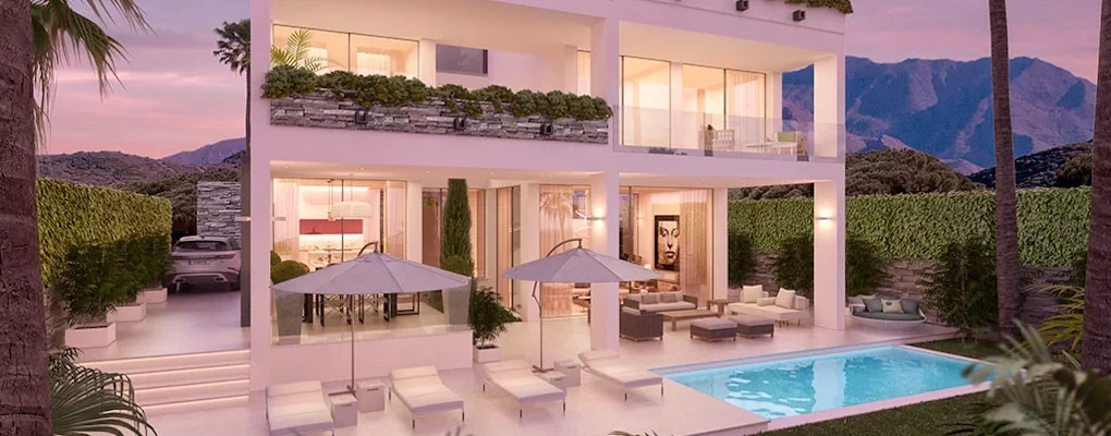 17 modern eco-friendly villas heart of Estepona Golf €1,017,500